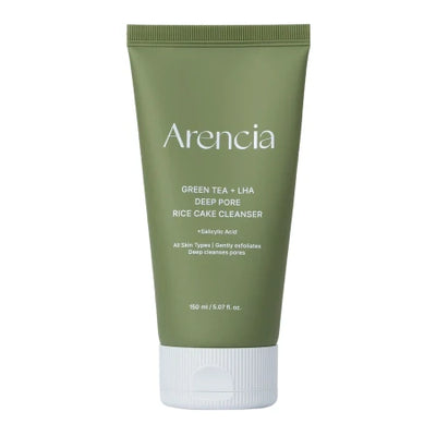 Arencia - Green Tea + LHA Deep Pore RIice Cake Cleanser - Face wash gel with Green Tea - 150ml  - ORIGINAL
